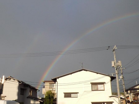 朝の虹
